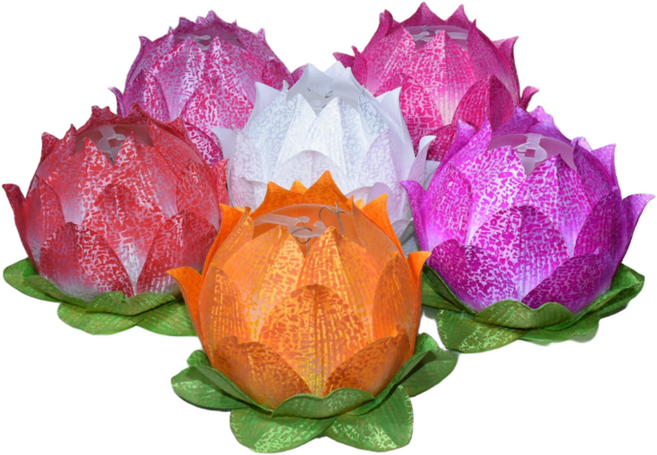 미니 화엄등 6색(4호) -소원등 소원성취 부처님오신날 초파일 연등(50개입), 백색(50개)