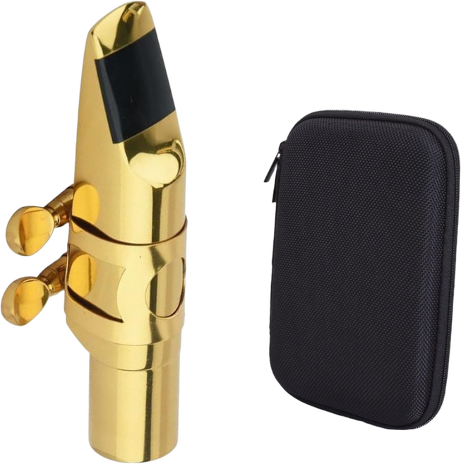 (드림테크) 색소폰 메탈 마우스피스 황동 금도금, 1개, 테너 7호