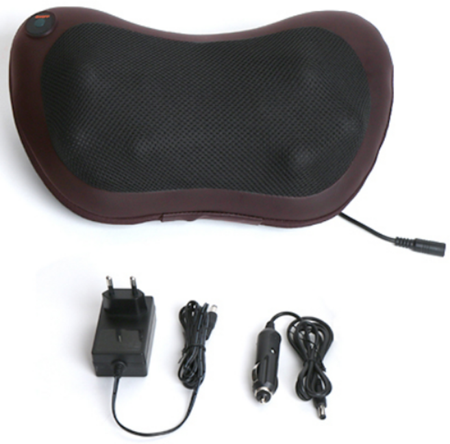 카테크 차량용 가정용 4볼 목 마사지 쿠션, 와인