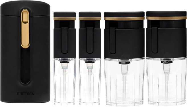 브리든 트래블보틀 휴대용 올인원 여행 디스펜서 미니보틀, 미니보틀 블랙, 1개