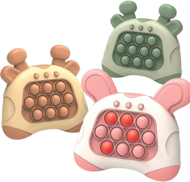 [ABC0027] KC인증완료 푸쉬팝게임기/미니게임/스피드킹/버블/뮤직 당일발송, 핑크, 1개