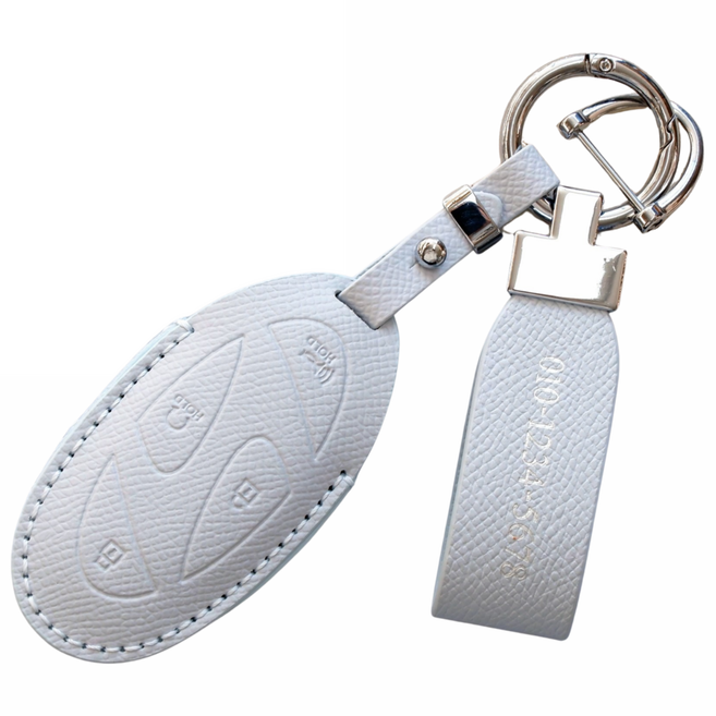 (무료각인)트니르 현대 호환 더올뉴 팰리세이드 더뉴투싼nx4 디올뉴싼타페mx5 쏘나타디엣지 더뉴아반떼cn7 올뉴코나sx2 그랜저gn7 아이오닉 전용 스마트 차 키케이스 가죽, 현대J타입(5버튼), 스카이블루