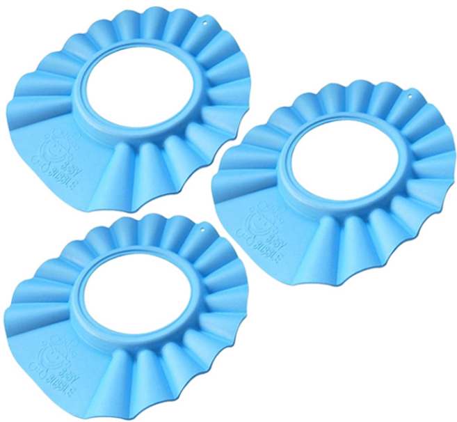 베이비 버블 샴푸캡, 블루, 3개