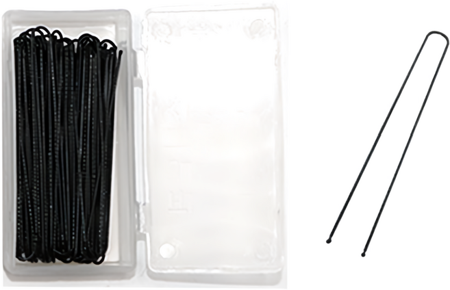 U자핀 유핀 실핀 발레 머리망 실망 똥머리 승무원어피 면접머리 웨딩 올림머리 핀모음전, 1개, 유핀_중