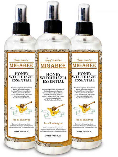 미가비 허니 위치하젤 에센셜 스킨 미스트, 300ml, 3개