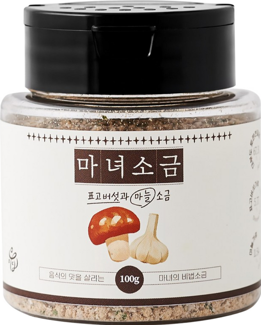마녀소금 표고버섯과 마늘 소금 허브 솔트, 1개, 100g