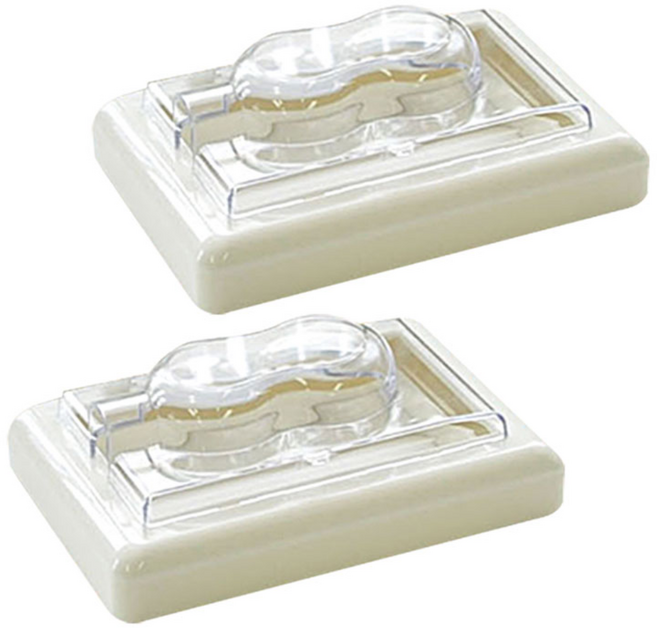 아가드 안전감전방지 돌출형 콘센트커버, 2개, 투명