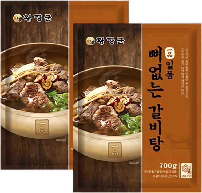 황장군 일품 뼈없는 갈비탕, 11개, 700g