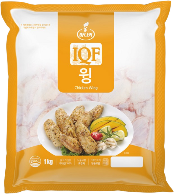 마니커 IQF 윙(아랫날개) [냉동 1kg] 국내산, 1개