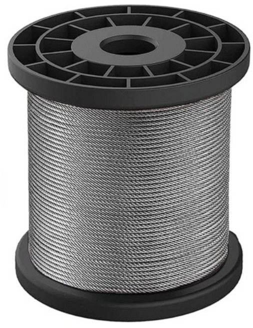 스텐 와이어 로프 0.8mm 1mm 1.2mm 1.5mm 1.6mm 2mm 2.5mm 3mm 4mm 5mm 6mm 8mm 100M 200M 서스 SUS304 스텐레스 와이어줄, 1개, 스텐와이어로프 0.8mm 7x7 100M