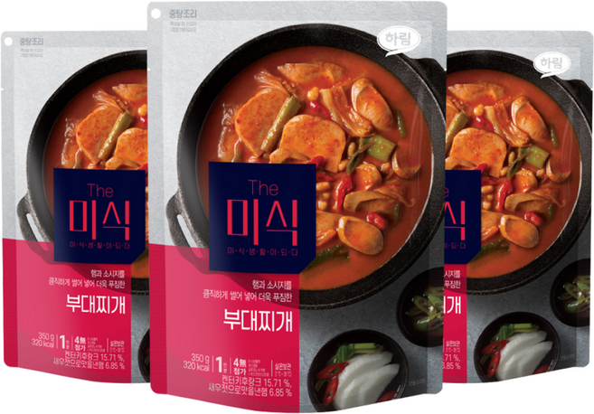 더미식 부대찌개, 350g, 3개