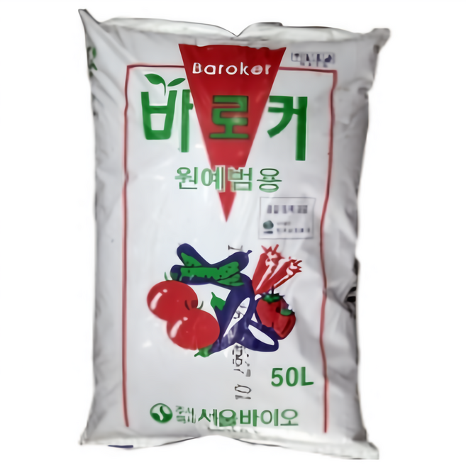 친환경마켓 바로커상토 50L - 화분 주말농장 텃밭 분갈이흙 대용량 화초 밑비료 비료 다육이 제라늄 가정용 분갈이 용, 1개