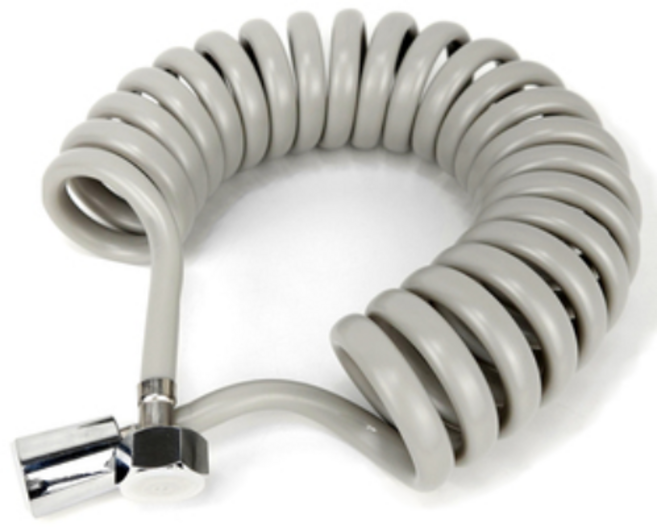 스프링 샤워호스 코일호스 욕실 베란다 화장실청소, 황동 스프링호스 그레이 3.5M, 1개, 그레이