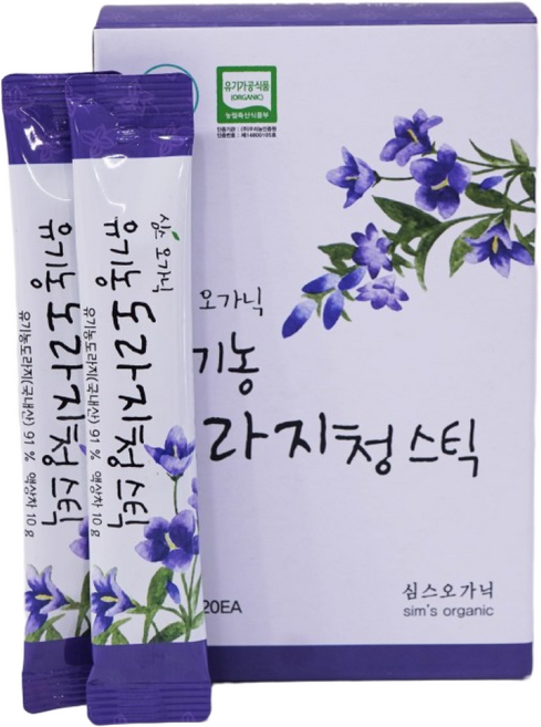 미소담 심스오가닉 유기농 도라지청스틱 10g x 20포, 2개, 40개입
