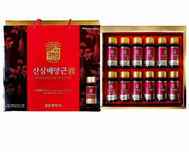 광동제약 귀한삼 산삼배양근진액 100ml 12병입 부모님선물 녹용 홍삼 당귀 기력 체력, 1세트