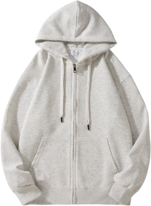 하늬바람 남여공용 긴팔 후드집업 데일리 루즈핏 무지 빅사이즈 후드자켓 오버핏