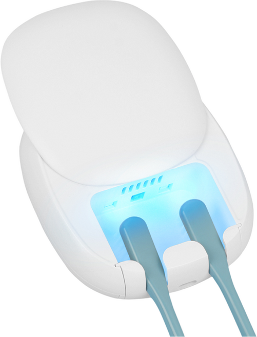 어니우니 휴대용 UV-C 무선 칫솔 면도기 살균기, 화이트