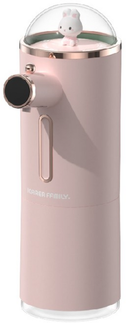 귀여운 캐릭터 비접촉 자동 거품 손 세정기 주방 욕실 겸용 세제 디스펜서, 핑크