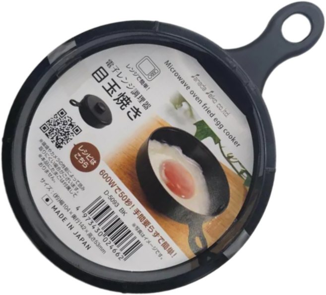 사나다세이코 전자레인지 계란후라이 계란찜 메이커, 1개, 블랙
