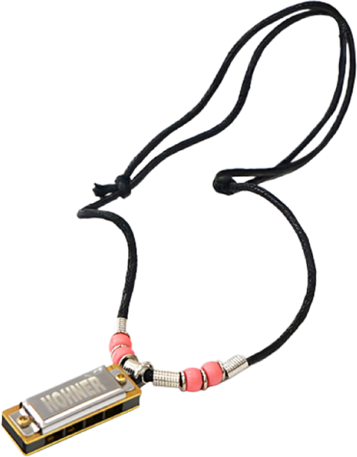 호너 하모니카 M38N-PI 미니 하모니카 목걸이 핑크 다이어토닉 C키 HOHNER, 1개