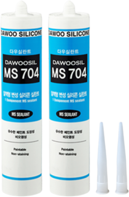 에스테크 방수 우레탄 변성 실리콘+외부용+크랙보수+비오염MS 704(노즐 포함) 백색, 2개