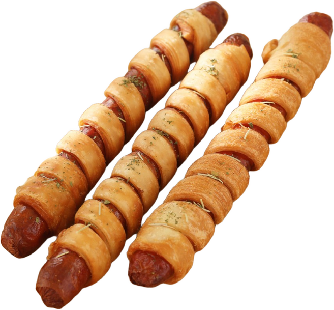 롱롱 쏘팡 핫도그 2.1kg (210g x 10ea) 빅핫도그 롱소시지 패스츄리핫도그, 1개