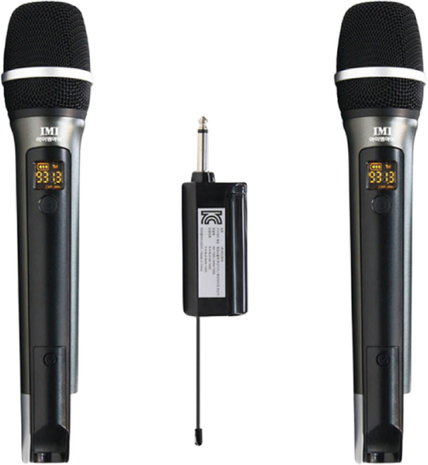 iMi 2채널 무선마이크 IM-2000 행사용 강의용 수업용 공연용 (송수신거리50m), 핸드 + 핸드