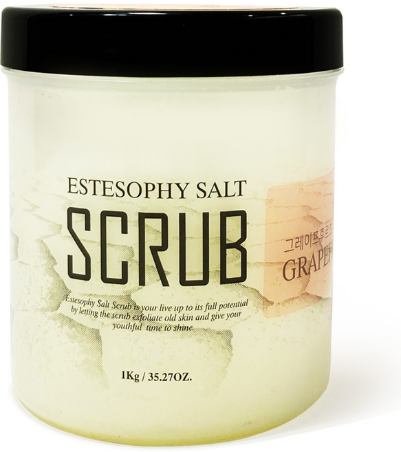 ESTESOPHY 葡萄柚鹽身體磨砂膏, 1kg, 1個