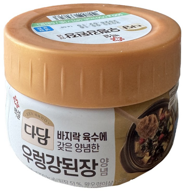 cj제일제당(주) 다담 우렁강된장양념, 500g, 4개