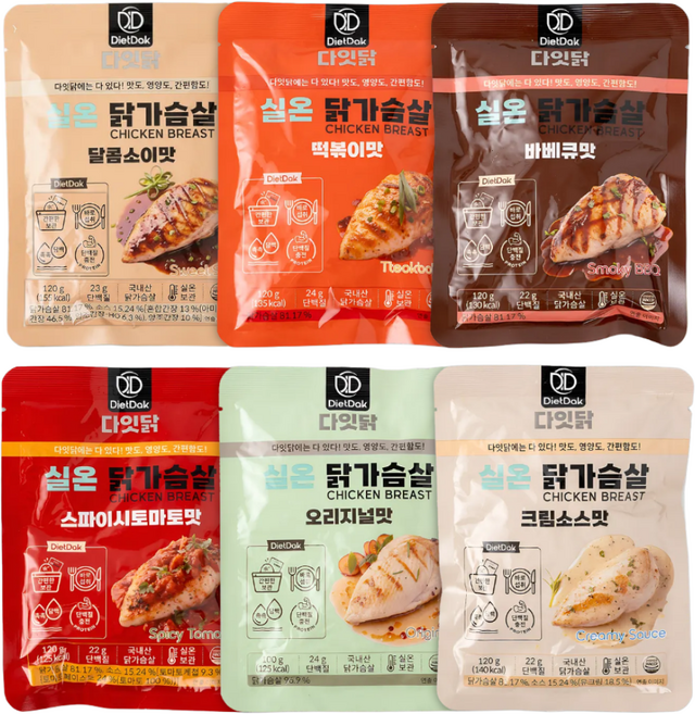 다잇닭 실온 닭가슴살, 120g, 12개