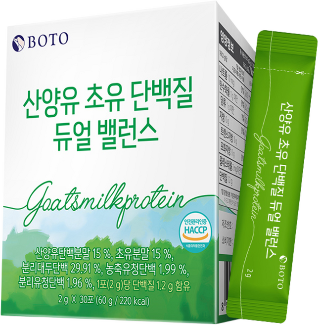 보뚜 산양유 초유 단백질 듀얼 밸런스 30p, 60g, 10개