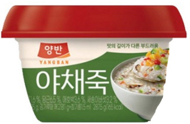 양반 야채죽, 287.5g, 3개
