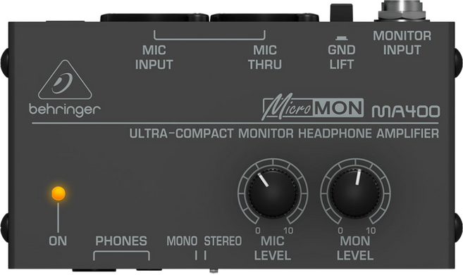 MA400 베링거 모니터 헤드폰 앰프 공연용 무대용 스튜디오용 소형 앰프, 베링거 MA400 정품