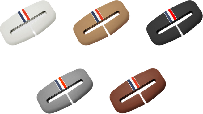 렉스턴 뉴 아레나 안전벨트 클립 실리콘 커버, 1개, 2열_라인(새들브라운)