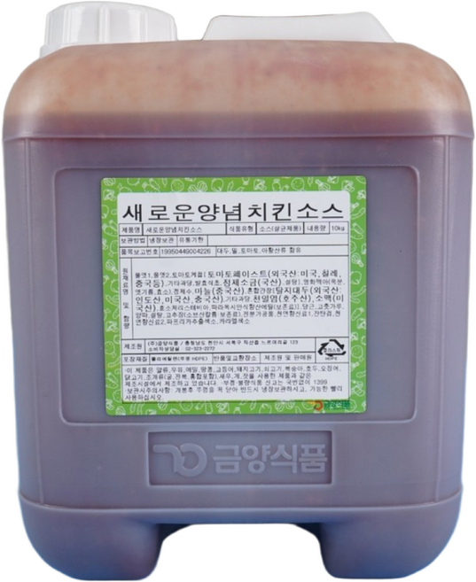 금양식품 새로운 양념치킨소스 순한맛 10KG, 1개