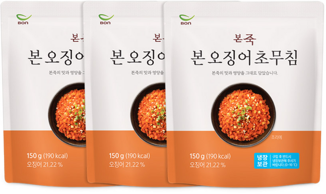 [본죽] 오징어초무침 150g 1팩 외, 3개