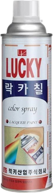 조씨네 목제용 럭키 스프레이 벽 락카 철재용 페인트, 1개, 백색, 420ml