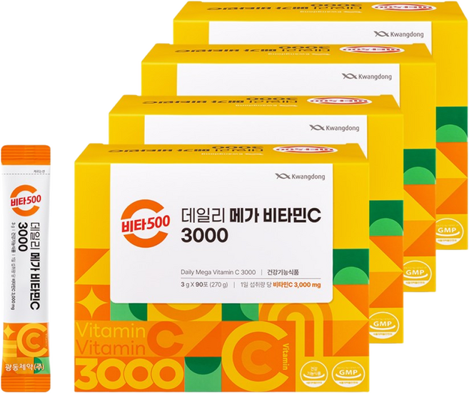 광동 비타500 데일리 메가 비타민C 3000 고함량 비타민c, 4개, 270g