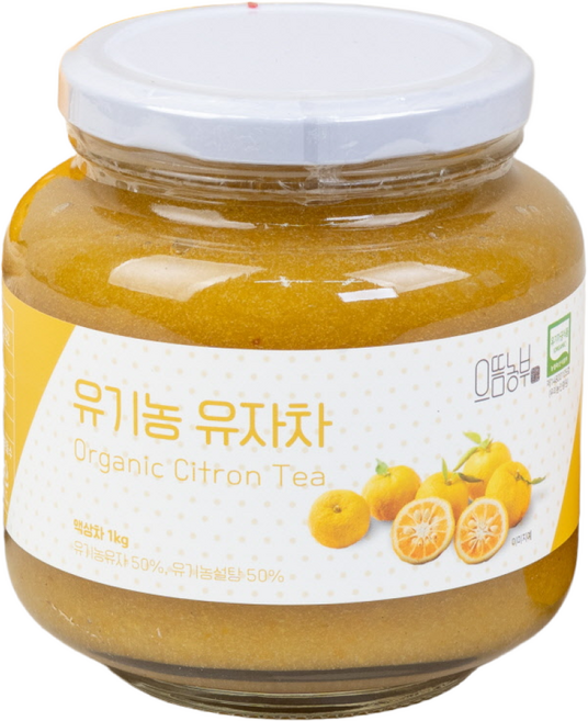 싸리재 갈아 만든 [ 유기농 유자차 1kg ] 국산 수제 유자청 에이드, 1개