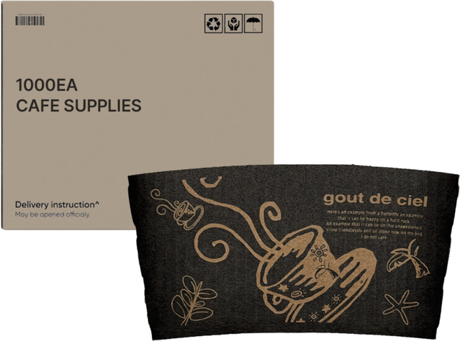 나나커피 10온스 13온스 92파이 일회용컵 커피잔 홀더, 1000개, 1개