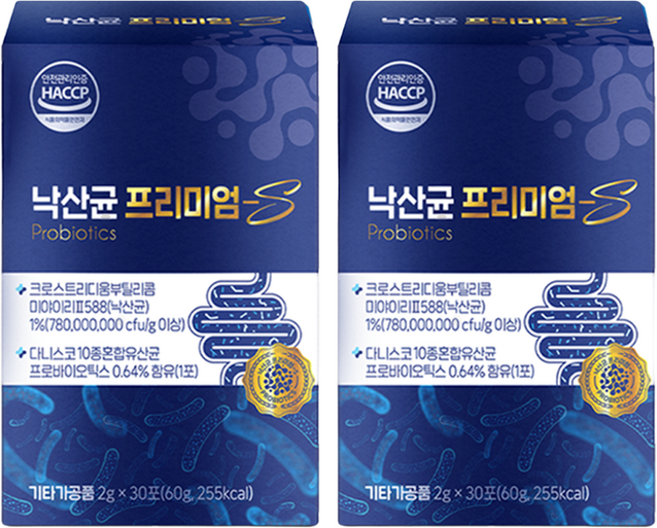 낙산균 프리미엄S(코케어 유산균 포스트바이오틱스 프로바이오틱스 사균체 람노스), 60g, 2개
