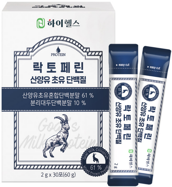 하이헬스 락토페린 산양유 초유 단백질 분말 스틱, 60g, 1개