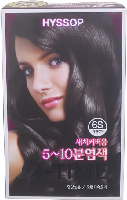 히솝 큐 타임 헤어 컬러 크림 (120g), 6S, 5개
