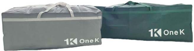 [원케이 - 슈퍼싱글/싱글 ] 토퍼 라텍스 메모리폼 매트리스 이불 보관 가방, 라이트그레이, 1개