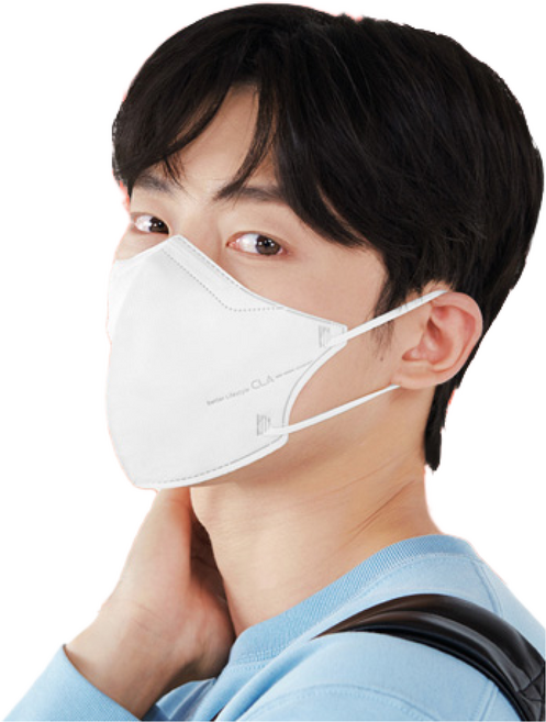CLA 슬림핏 라이트패키지 보건용 컬러 새부리형 마스크 대형 KF94, 25개입, 4개, 화이트