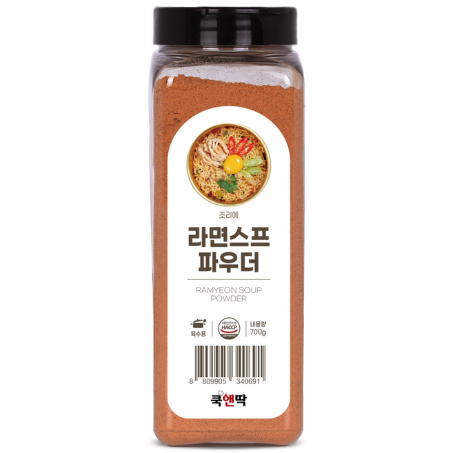 쿡앤딱 라면스프 파우더 700g 간편 만능 가루 국물요리 볶음밥 찌개 소스 간편식 대용량 분말, 1개