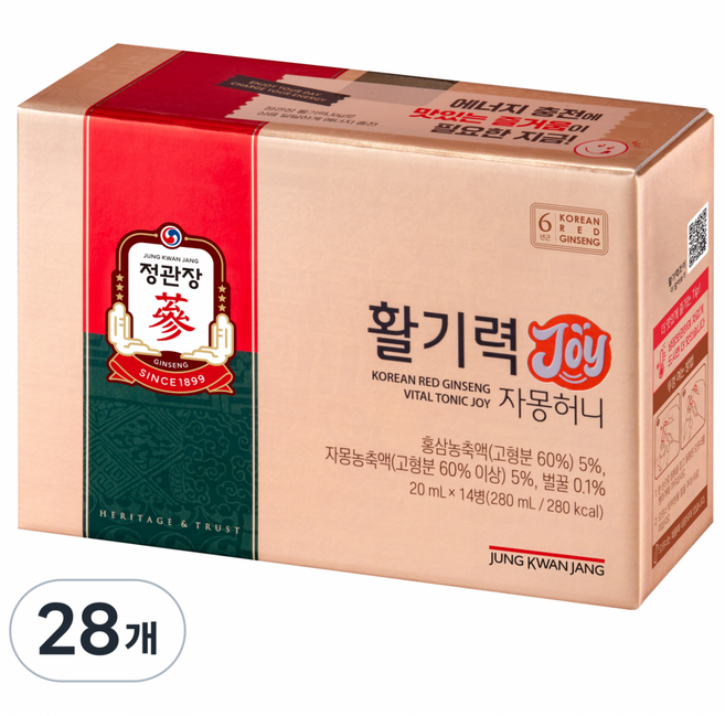 정관장 정품 활기력JOY, 20ml, 28개