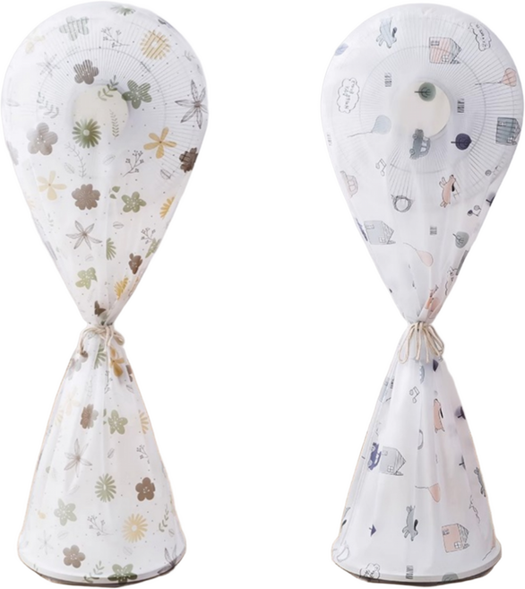 윈디즈 선풍기커버 스판 선풍기 보관 커버 써큘레이터 서큘레이터 1+1, 플라워(Long)+하우스(Long)