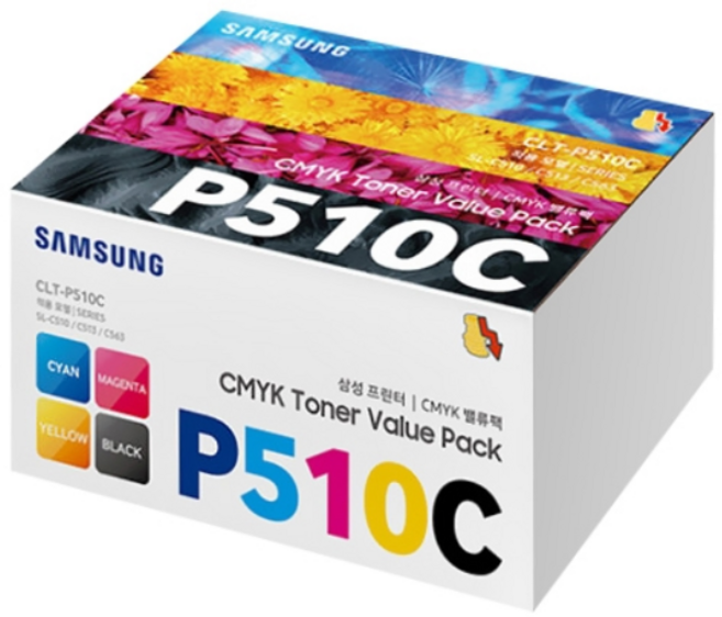 삼성 정품토너 CLT-K510S SL-C513 C513W C563W C563FW, 정품 CLT-P510C 밸류팩-4색세트, 1개
