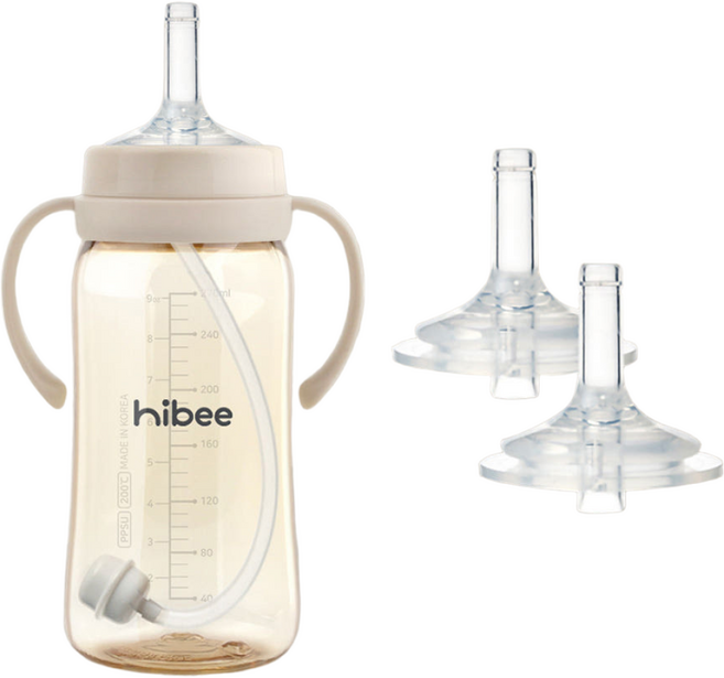 하이비 더블하트 그로미미 유피스 호환 2단계 교체용 빨대꼭지 투명 2p, 4세트